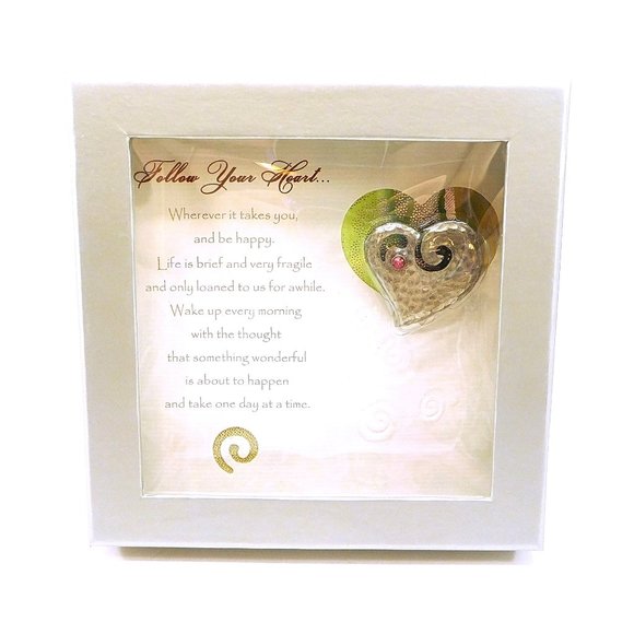 New Heart Brooch Pin Darling Dash Follow Your Heart Card Pink Rhinestone - Picture 1 of 4